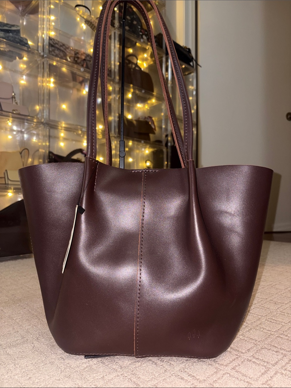 Portland Leather Goods Devan Bucket Tote large in Grizzly